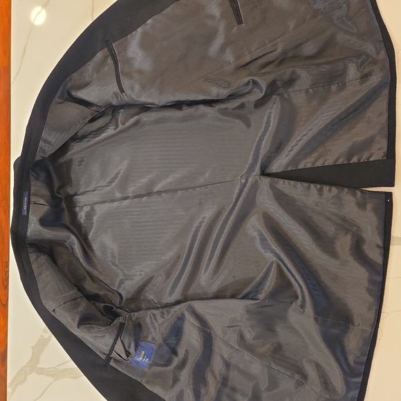 Club Room Cashmere Silk Wool Single Breasted Black Blazer Sports Jacket Size 44 - Picture 7 of 10